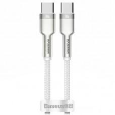 Дата кабель Baseus Cafule Series Metal Type-C to Type-C 100W (1m) (CATJK-C) Білий