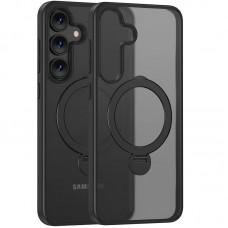 TPU+PC чохол MagSafe Colorful HQ Ring для Samsung Galaxy S24 Black