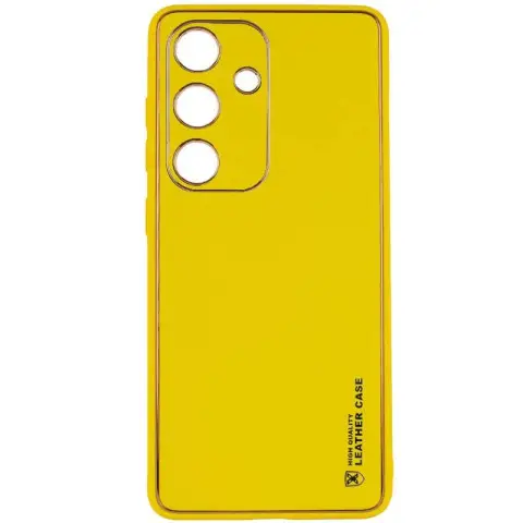 Шкіряний чохол Xshield для Samsung Galaxy S24 Жовтий / Yellow