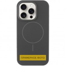 Чохол Silicone Case Full Protective (AA) NO LOGO with MagSafe для Apple iPhone 15 (6.1") Сірий / Dark Gray