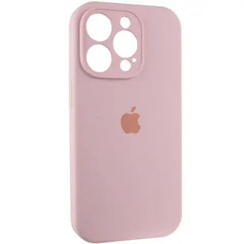 Чохол Silicone Case Full Camera Protective (AA) для Apple iPhone 14 Pro Max (6.7") Рожевий / Chalk Pink