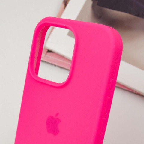 Чохол Silicone Case Full Protective (AA) для Apple iPhone 13 Pro Max (6.7") Рожевий / Barbie pink