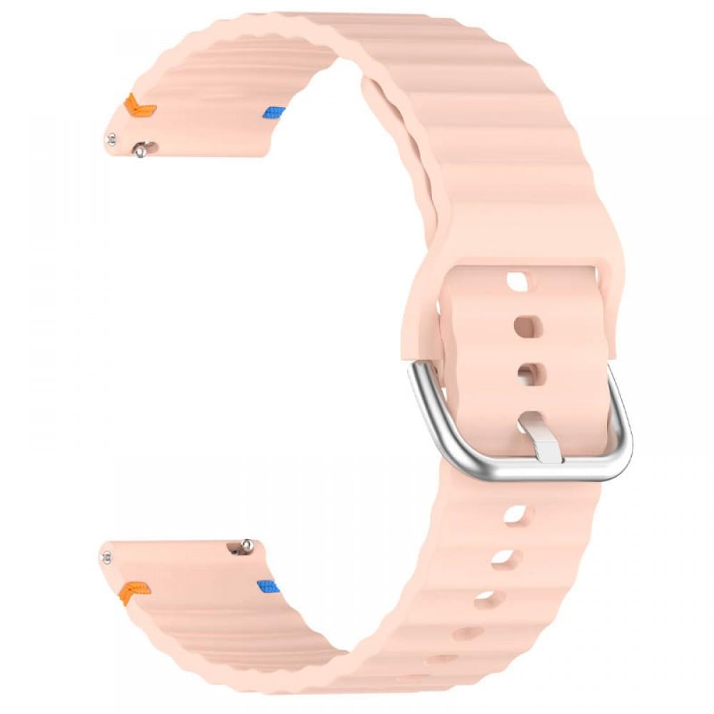 Силіконовий ремінець Wavy для Smart Watch 22mm Light Pink