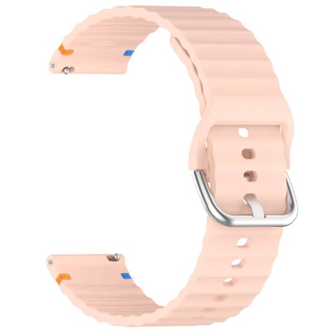 Силіконовий ремінець Wavy для Smart Watch 22mm Light Pink