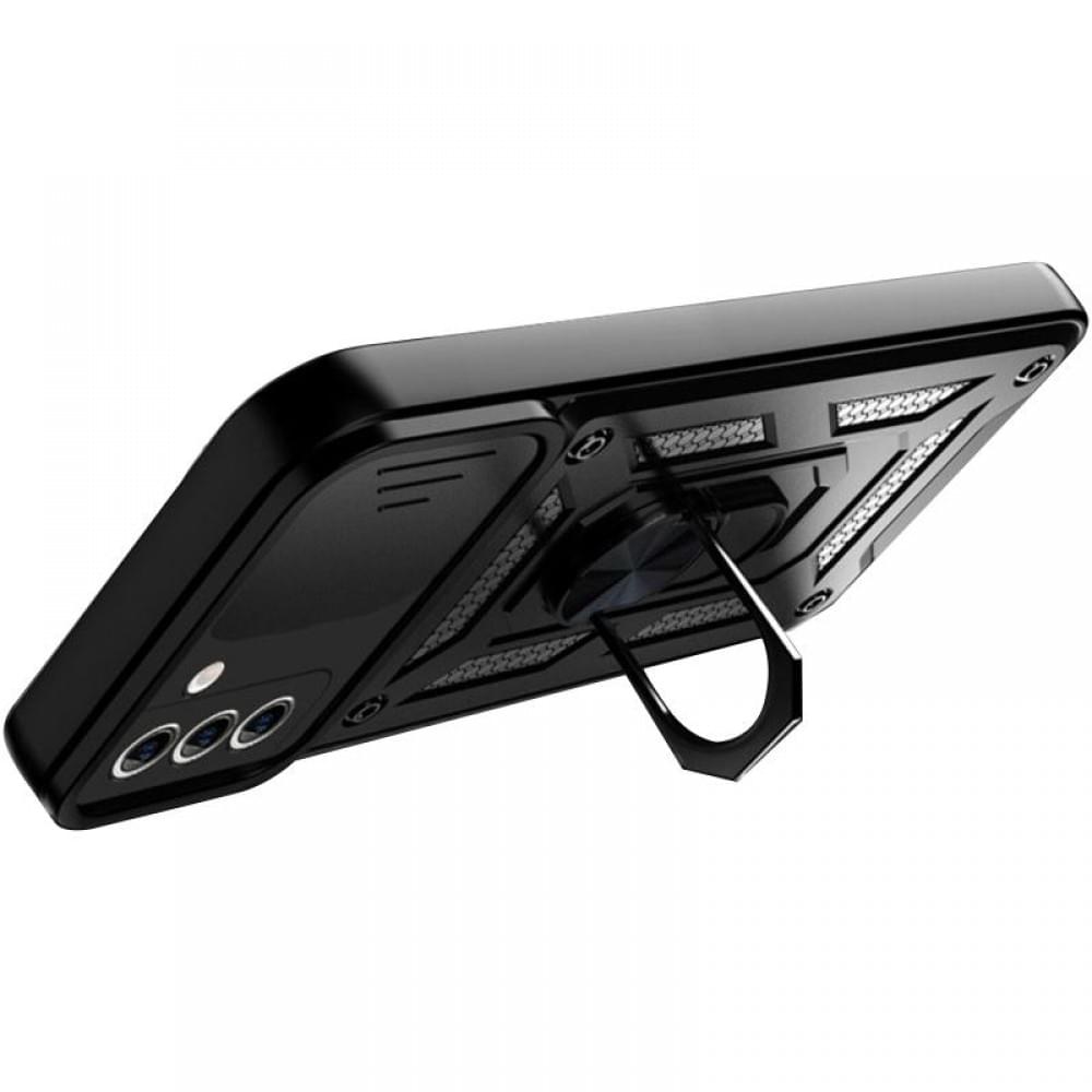 Чохол Ummi Camshield Serge Ring для Samsung Galaxy S21 FE Чорний