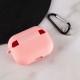 Силіконовий футляр з мікрофіброю для навушників Airpods Pro Рожевий / Pink