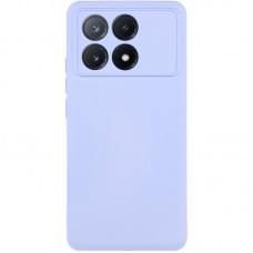 Чохол TPU GETMAN Liquid Silk Full Camera для Xiaomi Poco X6 Pro Бузковий / Light purple