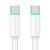 Дата кабель Usams US-SJ734 Bicolor Charging YR Ser. Type-C to Type-C 60W (1m) White