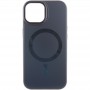 Чохол TPU+Glass Sapphire Midnight Open Camera with MagSafe для Apple iPhone 15 (6.1") Чорний / Black