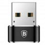 Перехідник Baseus USB Male To Type-C Female Adapter Converter 3A (CAAOTG-01) Чорний