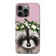TPU чохол Demsky Raccoon in flowers