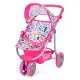 Коляска для ляльки метал 3 колеса передні поворотні регульована ручка 9671