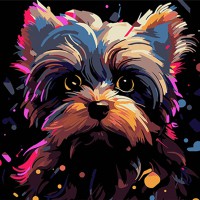 Набір для розпису по номерах Йорк експресія кольору, Strateg, на чорному фоні, 30x30 см, SH3030-23