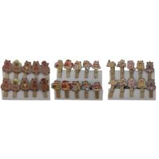 Прищіпка декор.кольорова "Капібара" 10шт.,3в.(2*25*12)