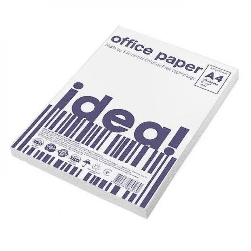 Папір А4 50 арк. idea! (Ukraine) 80 г/м.кв. 50 пач/ящ.