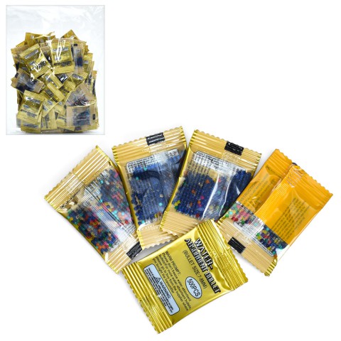 Кулі водяні, 2 г, сині, 100 шт. в упаковці, 4x6 см