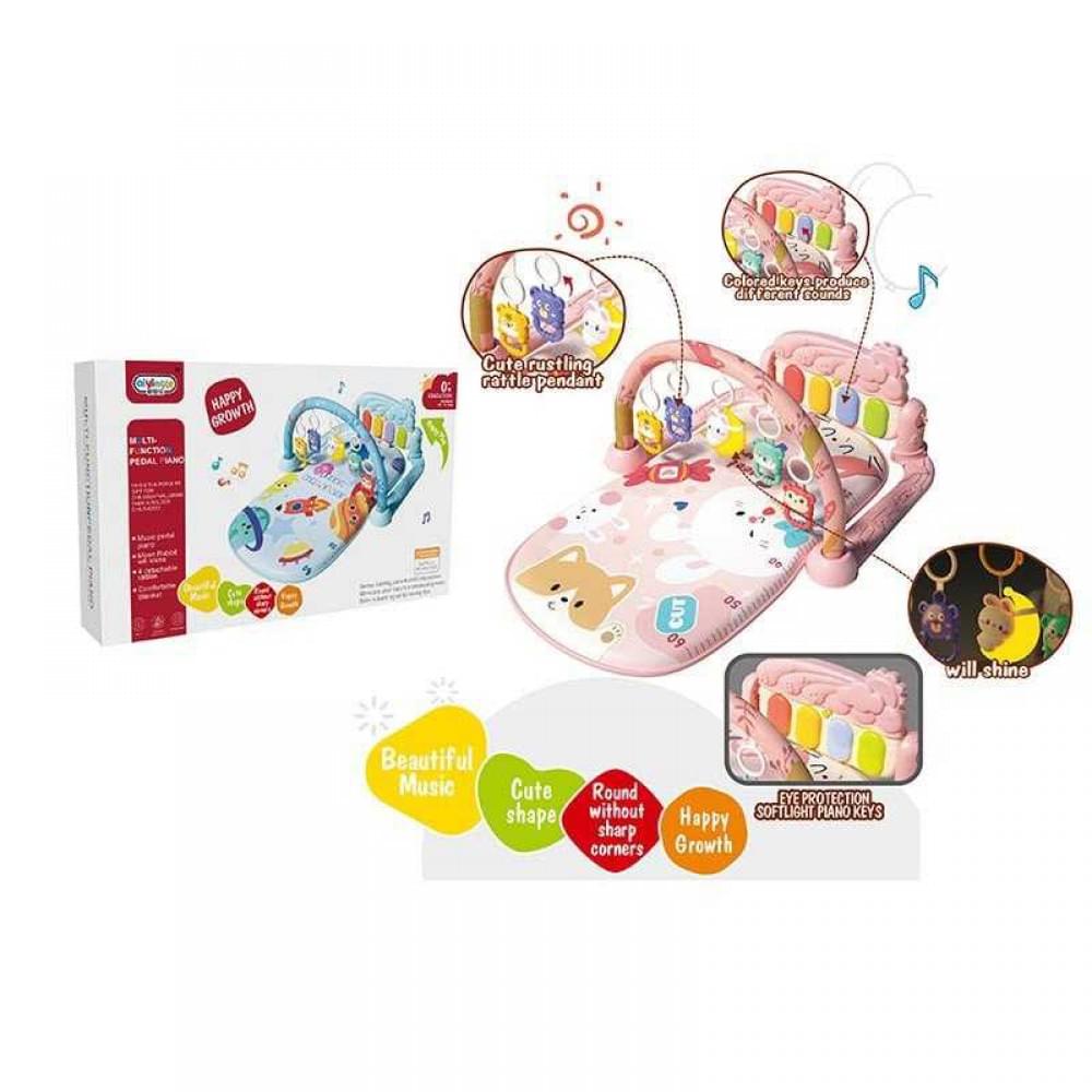 Килимок піаніно, мелодії, підсвічування, 5 підвісок, брязкальця, в кор. /24/