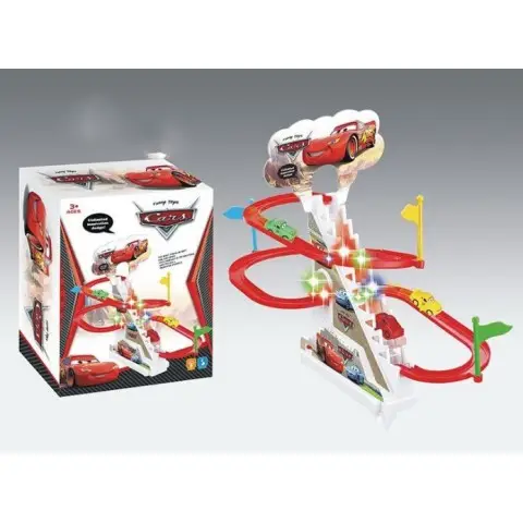 Трек Тачки, автоматичний підіймач, звуки, мелодія, підсвічування, 3 машинки, 1112H