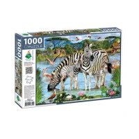 Пазли Енергія+ Зебри на водопої, 1000 елементів, 83545