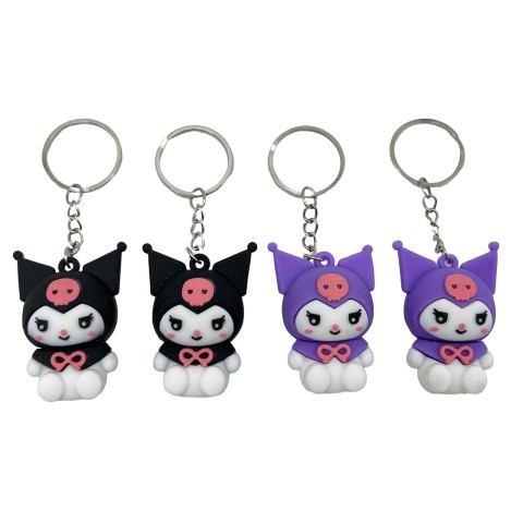 Брелок силіконовий Зайчик Kuromi 4.5 см (В асортименті)