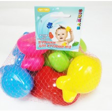 Іграшки для купання №2 (8 шт) у сітці, бамсик 20*16см