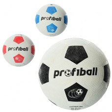 М'яч футбольний розмір 4, гума grain, profiball, 3 кольори, сітка, кул. 290 г