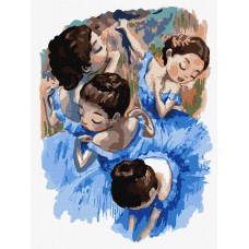 Картина за номерами "тендітні балерини" 30х40см