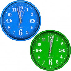 Настінний годинник х2-28 "круг кольоровий циферблат" 24, 5*4см 562j3