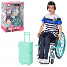 Лялька 30см, хлопчик, шарнірна, інвалідне крісло, 2 види,(у коробці), 18-26, 5-10, 5см