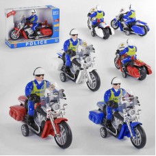 Мотоцикл 3 види, “поліція”, підсвічування, звукові ефекти, інерція, в коробці 23*33, 5*11, 5 см, мікс видів
