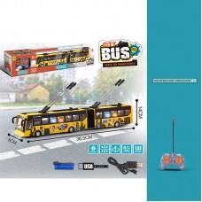 Р/к тролейбус підсвічування, масштаб 1:32, пульт 27 mhz, акумулятор 3. 7 v, рухомі елементи, в коробці