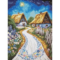 Набір з алмазною мозаїкою на підрамнику Хатина Ideyka AMO8219, 30x40 см