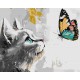 Картина за номерами Мрійлива кішечка з фарбами металік extra Ideyka 40×50 см КНО6679