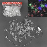 Гірлянда Сніжинка 4,5 м 28 ламп кольорова C23458