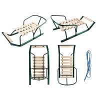 Санки дитячі з відкидною спинкою та підставкою для ніг зелені АРТ.2 ЗЕЛ