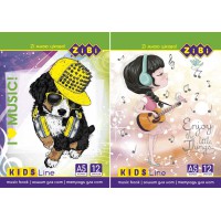Зошит для нот 12 аркушів KIDS Line, вертикальний, на скобі, 20 шт. в упаковці