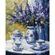Набір для розпису по номерах Чаювання з лавандою, 40x50 см, КНО3272