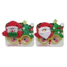 Окуляри новорічні "Д.Мороз-Ялинка, Сніговик-Ялинка" 2в.(40*12)