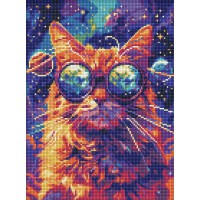 Набір з алмазною мозаїкою на підрамнику Зоряні окуляри Ideyka AMO8088, 30x40 см