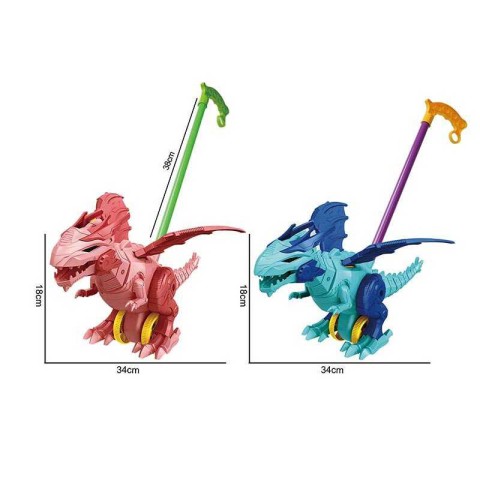 Каталка 2 види, Динозавр, висота 38 см, рухливі елементи