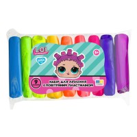 Набір для ліплення з повітряним пластиліном L.O.L. Surprise!, 9 кольорів неон, TM Lovin
