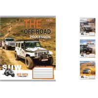 Зошити учнівські 18 аркушів лінія. 1В The off-road, 25 шт. в упаковці