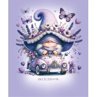 Скетчбук 7БЦ 148x105 мм, 24 аркуші, офсетний папір 100 г/м², чисті аркуші, матова ламінація, дизайн 24344