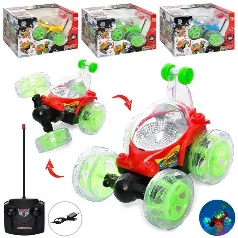 Машина на радіокеруванні 18 см трюкова музика світло USB (в асортименті) 3048