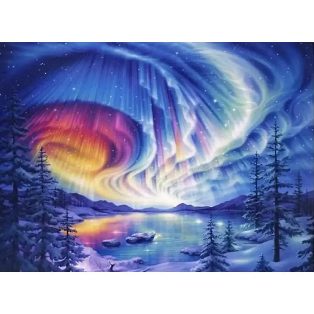 Алмазна мозаїка на підрамнику "Північне сяйво" Josef Otten 40х50см, у картонній упаковці, 71302_BGLE