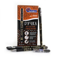 Ручка пиши-стирай, товстий наконечник, чорна, 12 шт., 7777BK