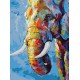 Алмазна мозаїка на підрамнику Кольоровий слон 30×40 см 60180_BGLD