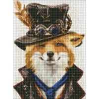 Набір з алмазною мозаїкою Стімпанк-лис AMO7363, 30x40 см