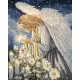 Набір для розпису по номерах Молитва янгола з фарбами металік, Ideyka, 40x50 см, КНО8528
