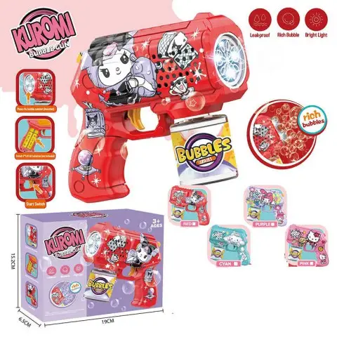 Пістолет з мильними бульбашками Куромі, 105A, зі світловими ефектами, з мильною рідиною